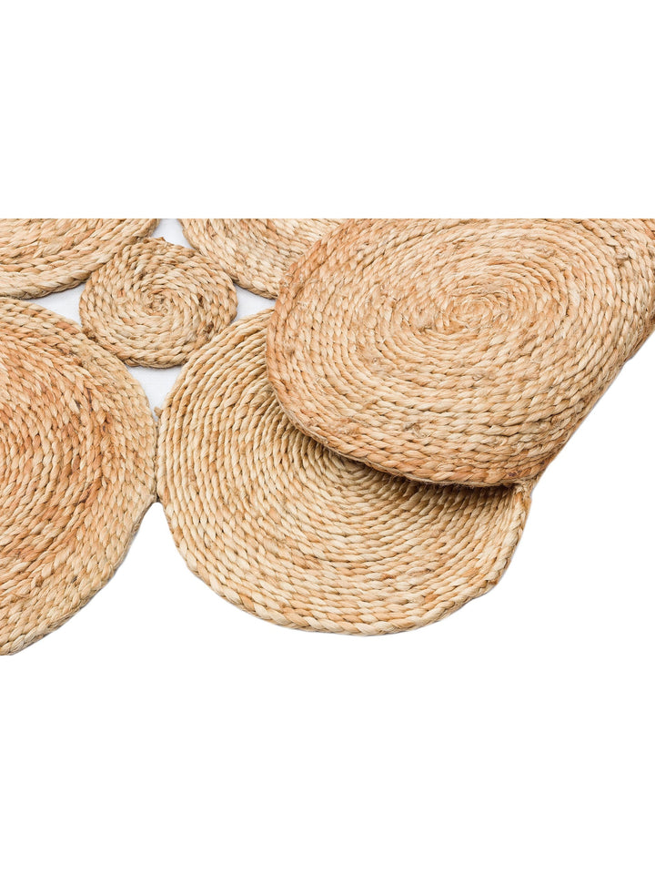 Only Jüt Yuvarlak ve Oval %100 Naturel Oturma Odası Antre Mutfak Balkon El Dokuma Halı CA104NATXW - Carpetdocia