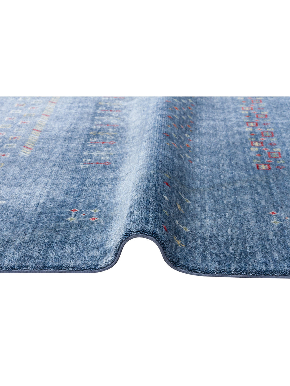 Oushak Carnaval %100 Naturel Kolay Temizlenir El Emeğiyle Üretilen Tensel Modern Uşak Halısı 06 BLUE - Carpetdocia