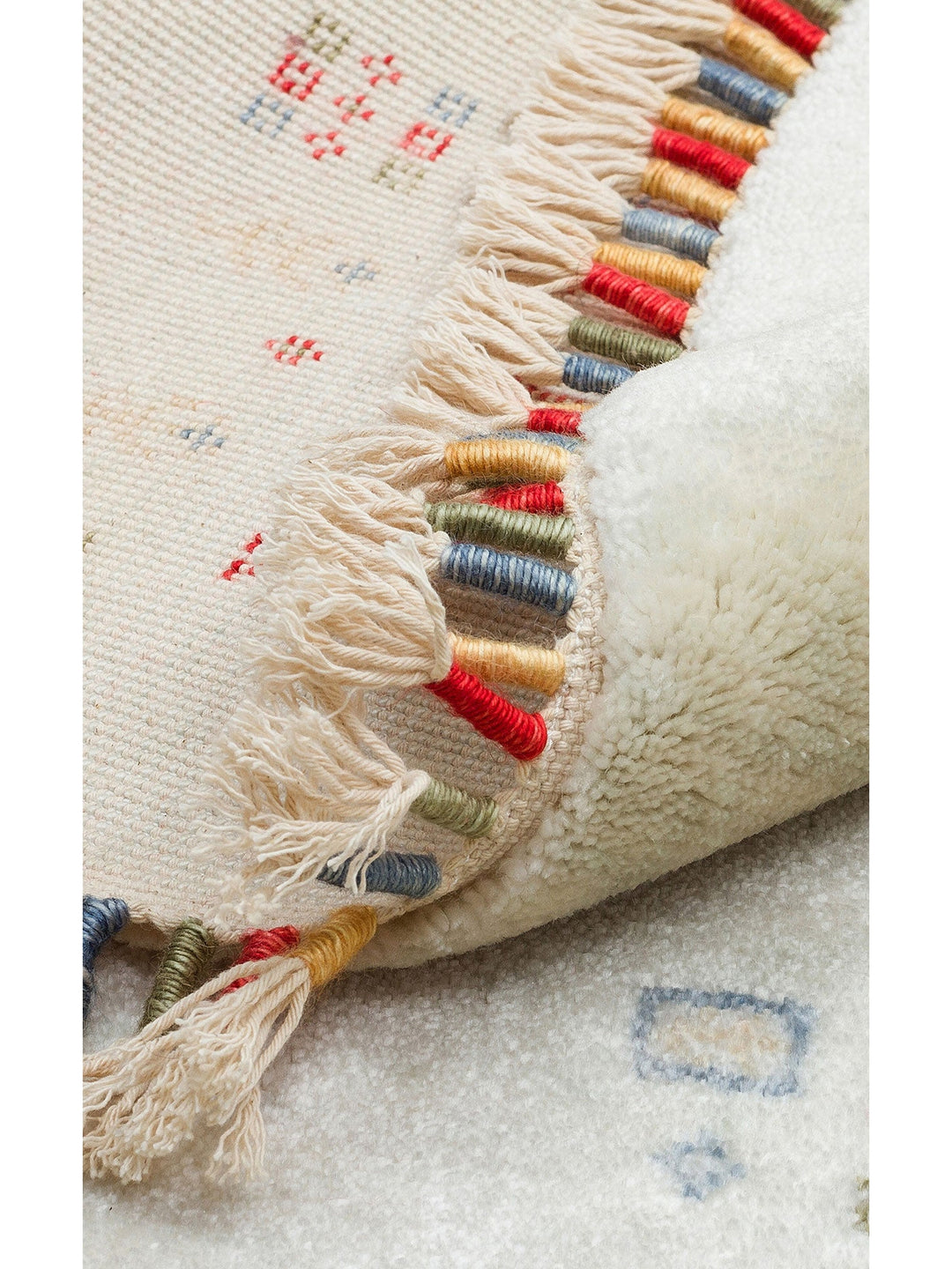 Oushak Carnaval %100 Naturel Kolay Temizlenir El Emeğiyle Üretilen Yuvarlak Uşak Halısı 06 BEIGE Q - Carpetdocia