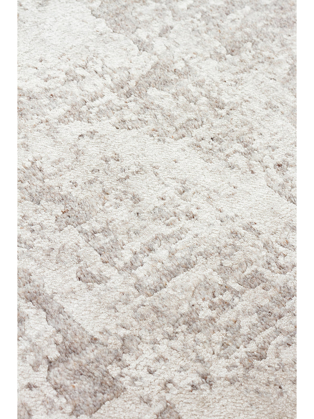 Palette Serisi %100 Naturel Yün Viskon Pamuk El Dokuma Salon Oturma Odası Halı GREY - Carpetdocia