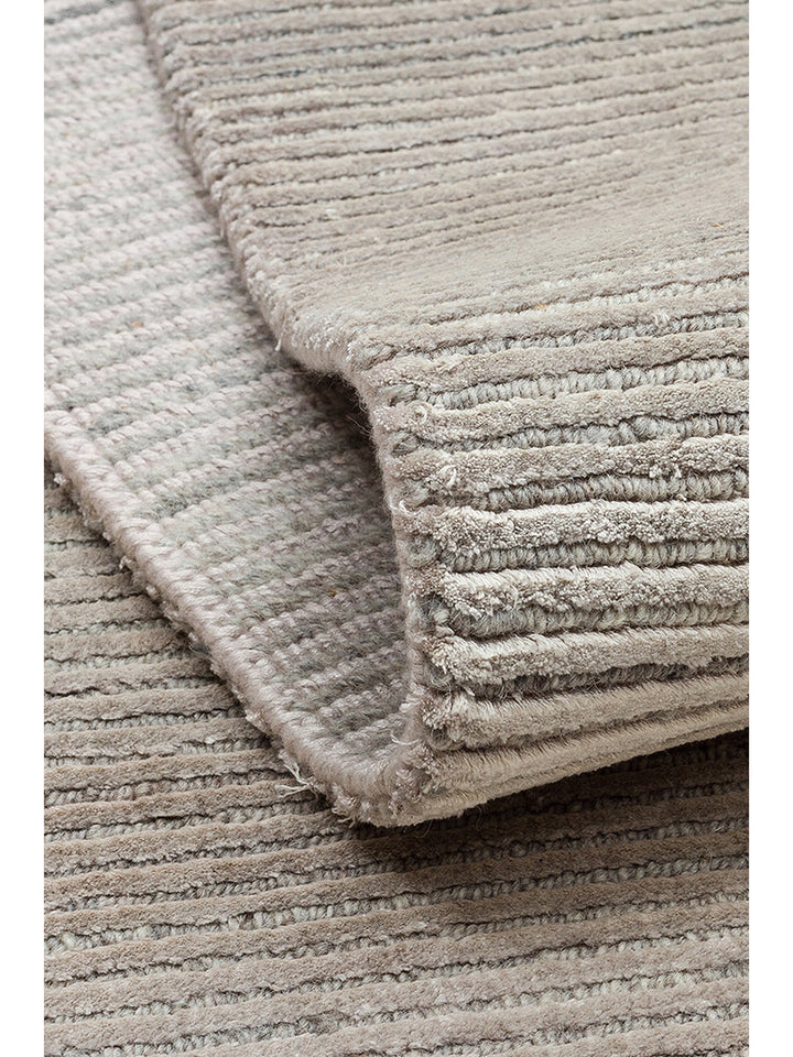 Portofino Serisi %100 Naturel Viskon Yün Pamuk El Dokuma Modern Salon Oturma Odası Halı SILVER - Carpetdocia