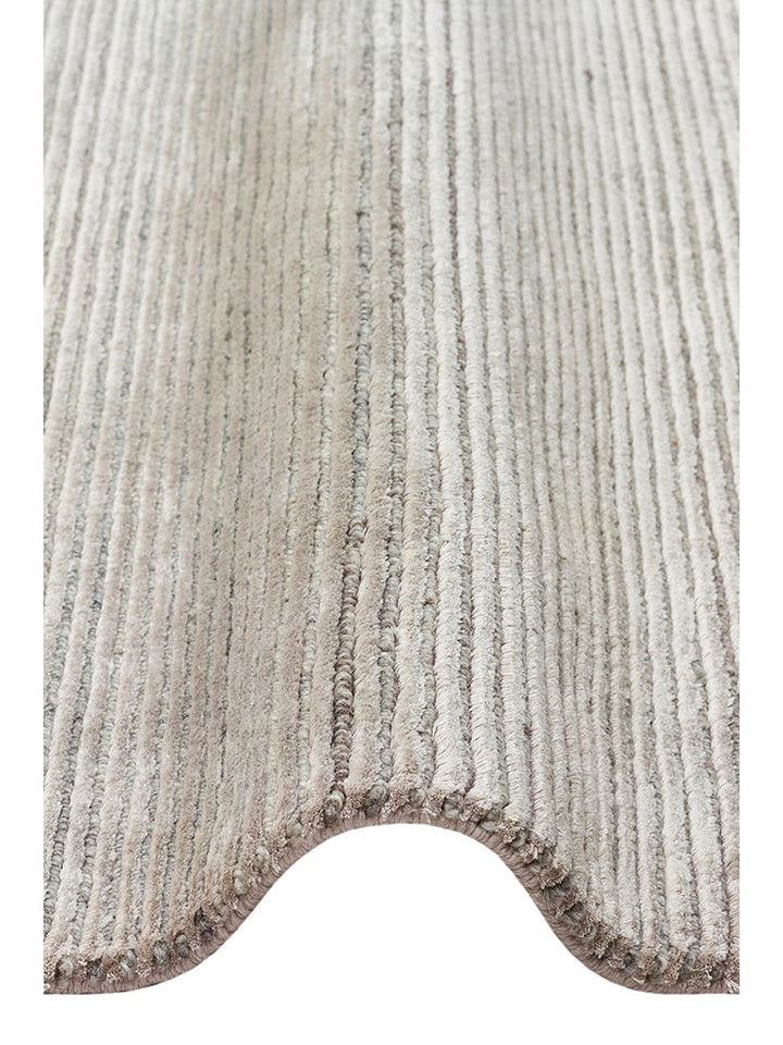 Portofino Serisi %100 Naturel Viskon Yün Pamuk El Dokuma Modern Salon Oturma Odası Halı SILVER - Carpetdocia