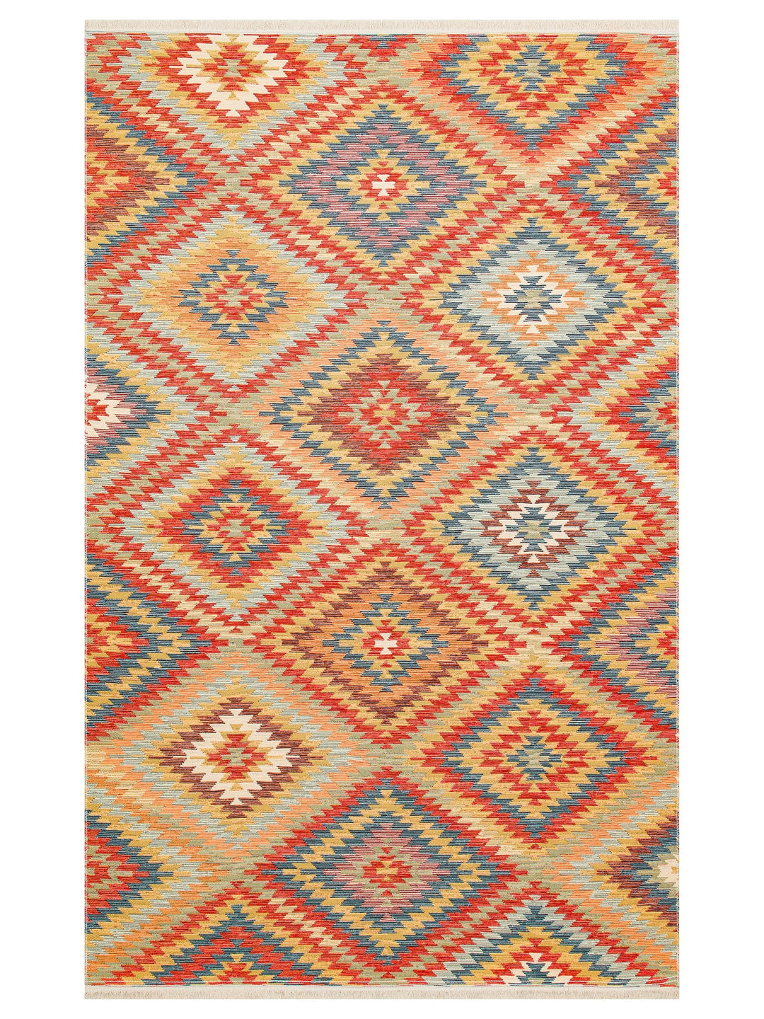 Rota Yıkanabilir, Çift Taraflı Kullanıma Uygun Yumuşak Tuşeli Otantik Kilim 07 TERRA - Carpetdocia