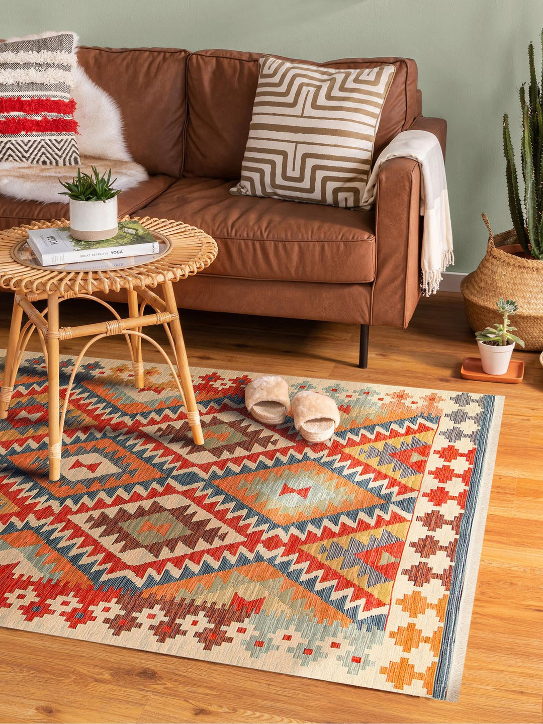Rota Yıkanabilir, Çift Taraflı Kullanıma Uygun Yumuşak Tuşeli Otantik Kilim 09 LIGHT MULTY - Carpetdocia