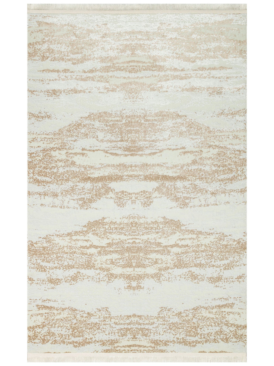 Smooth Yıkanabilir Kaymaz Parlak Oturma Odası Salon Koridor İnce Dokuma Modern Halı 01 CREAMBEIGE XW - Carpetdocia