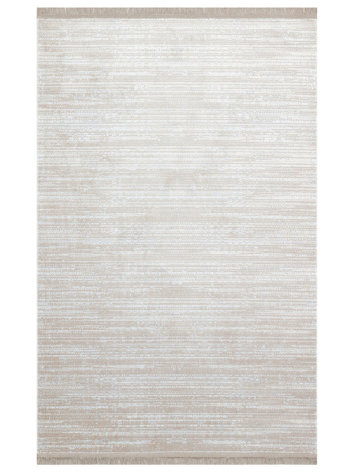 Smooth Yıkanabilir Kaymaz Parlak Oturma Odası Salon Koridor İnce Dokuma Modern Halı 09 BEIGE GOLD XW - Carpetdocia