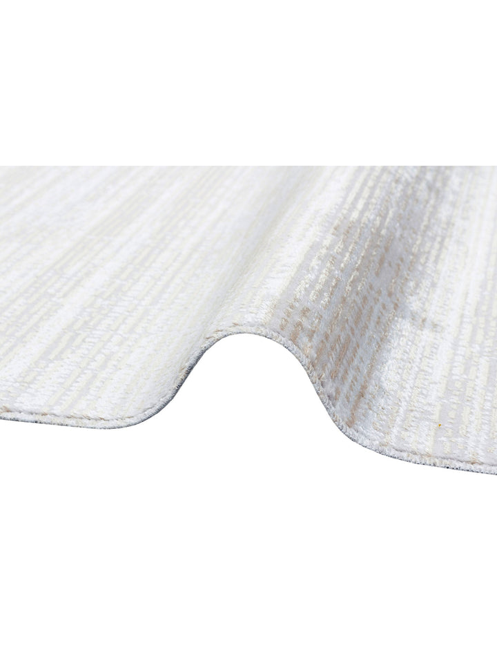 Smooth Yıkanabilir Kaymaz Parlak Oturma Odası Salon Koridor İnce Dokuma Modern Halı 09 BEIGE GOLD XW - Carpetdocia
