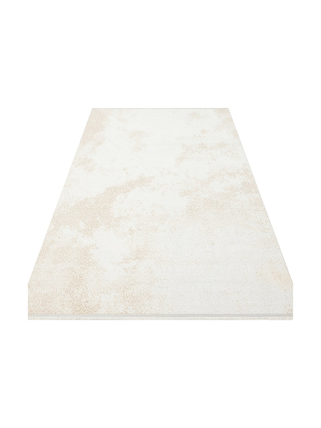 Smooth Yıkanabilir Kaymaz Parlak Oturma Odası Salon Koridor İnce Dokuma Modern Halı 108 CREAM BEIGE - Carpetdocia