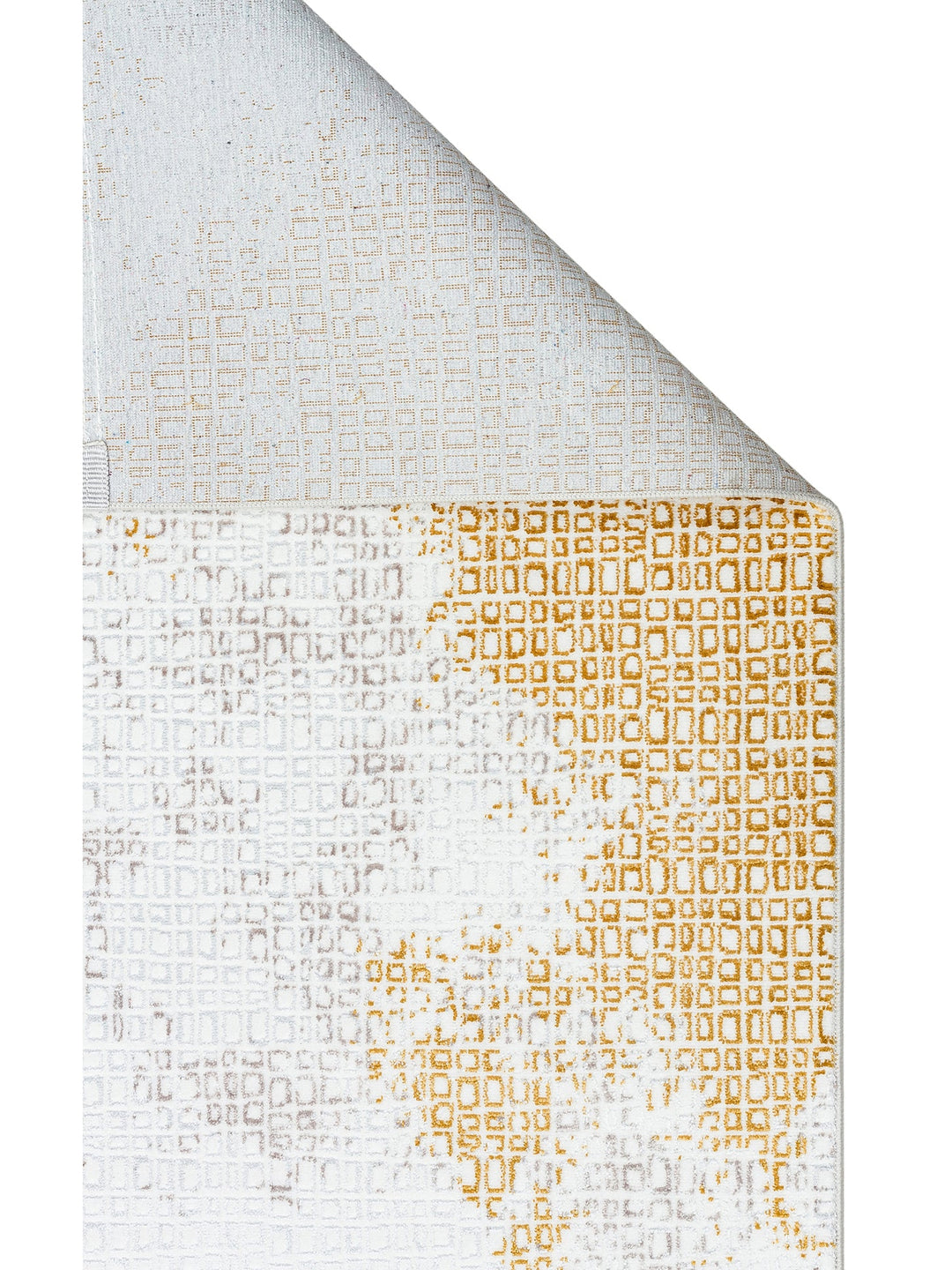 Smooth Yıkanabilir Kaymaz Parlak Oturma Odası Salon Koridor İnce Dokuma Modern Halı 108 CREAM GOLD - Carpetdocia
