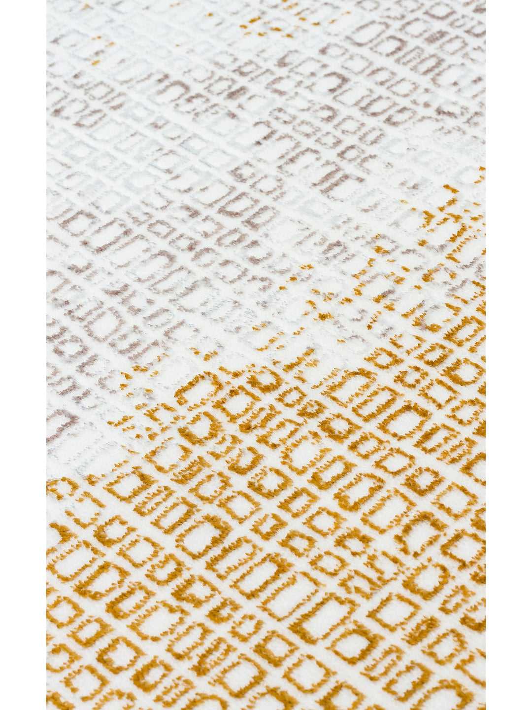Smooth Yıkanabilir Kaymaz Parlak Oturma Odası Salon Koridor İnce Dokuma Modern Halı 108 CREAM GOLD - Carpetdocia