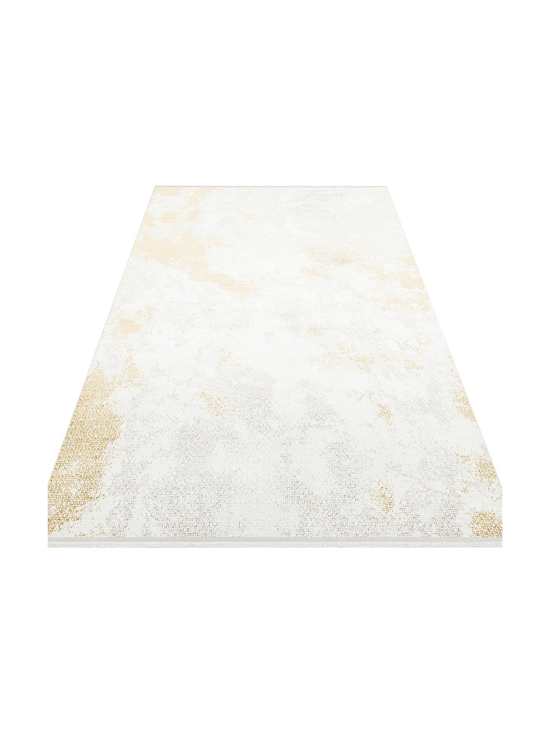 Smooth Yıkanabilir Kaymaz Parlak Oturma Odası Salon Koridor İnce Dokuma Modern Halı 108 CREAM GOLD - Carpetdocia