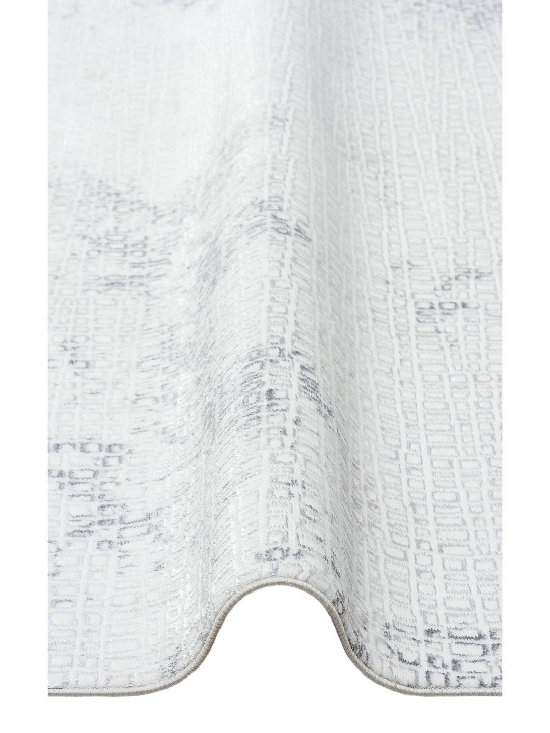 Smooth Yıkanabilir Kaymaz Parlak Oturma Odası Salon Koridor İnce Dokuma Modern Halı 108 CREAM GREY - Carpetdocia