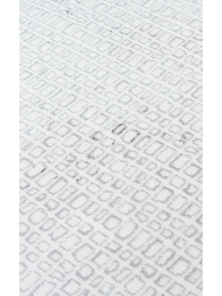 Smooth Yıkanabilir Kaymaz Parlak Oturma Odası Salon Koridor İnce Dokuma Modern Halı 108 CREAM GREY - Carpetdocia