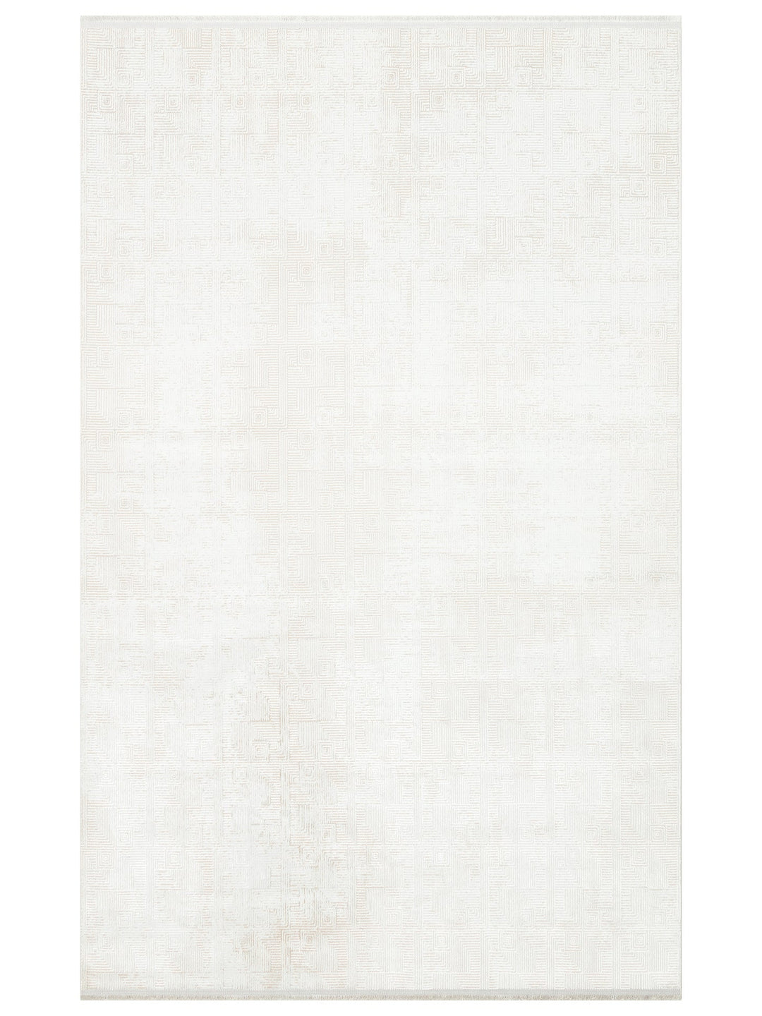 Smooth Yıkanabilir Kaymaz Parlak Oturma Odası Salon Koridor İnce Dokuma Modern Halı 109 CREAM BEIGE - Carpetdocia