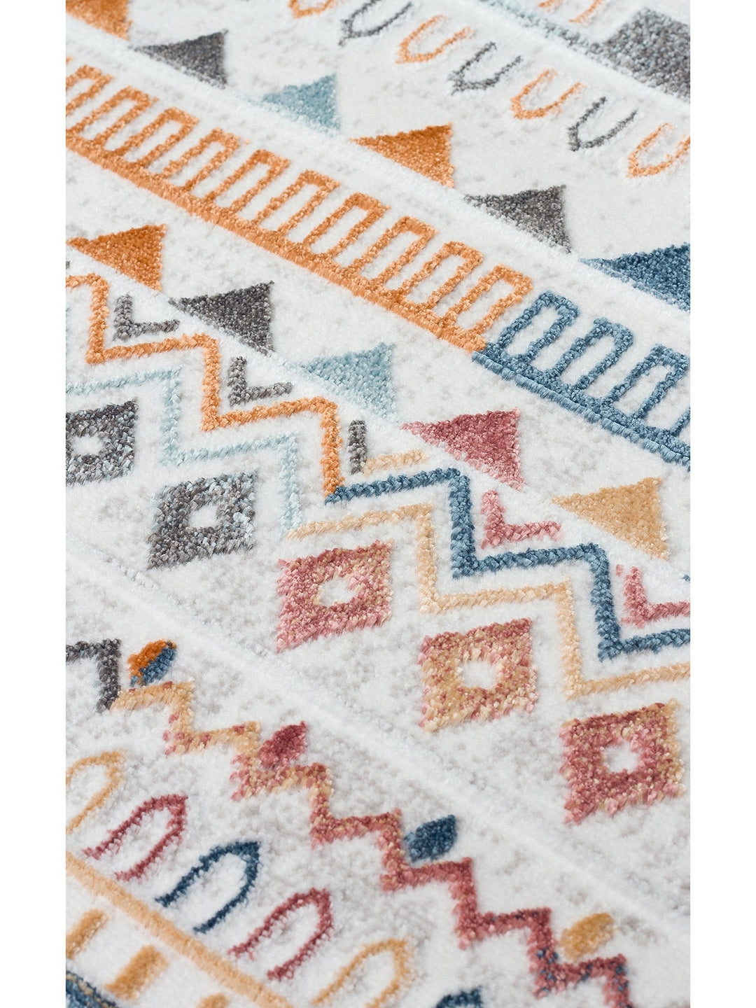 Smooth Yıkanabilir Kaymaz Parlak Oturma Odası Salon Koridor İnce Dokuma Modern Halı 111 MULTY XW - Carpetdocia