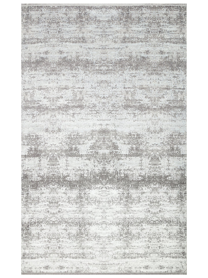 Smooth Yıkanabilir Kaymaz Parlak Oturma Odası Salon Koridor İnce Dokuma Modern Halı 112 GREY - Carpetdocia