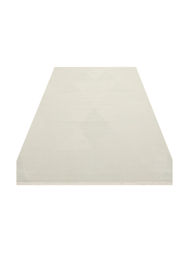 Smooth Yıkanabilir Kaymaz Parlak Oturma Odası Salon Koridor İnce Dokuma Modern Halı LUX 02 CREAM - Carpetdocia
