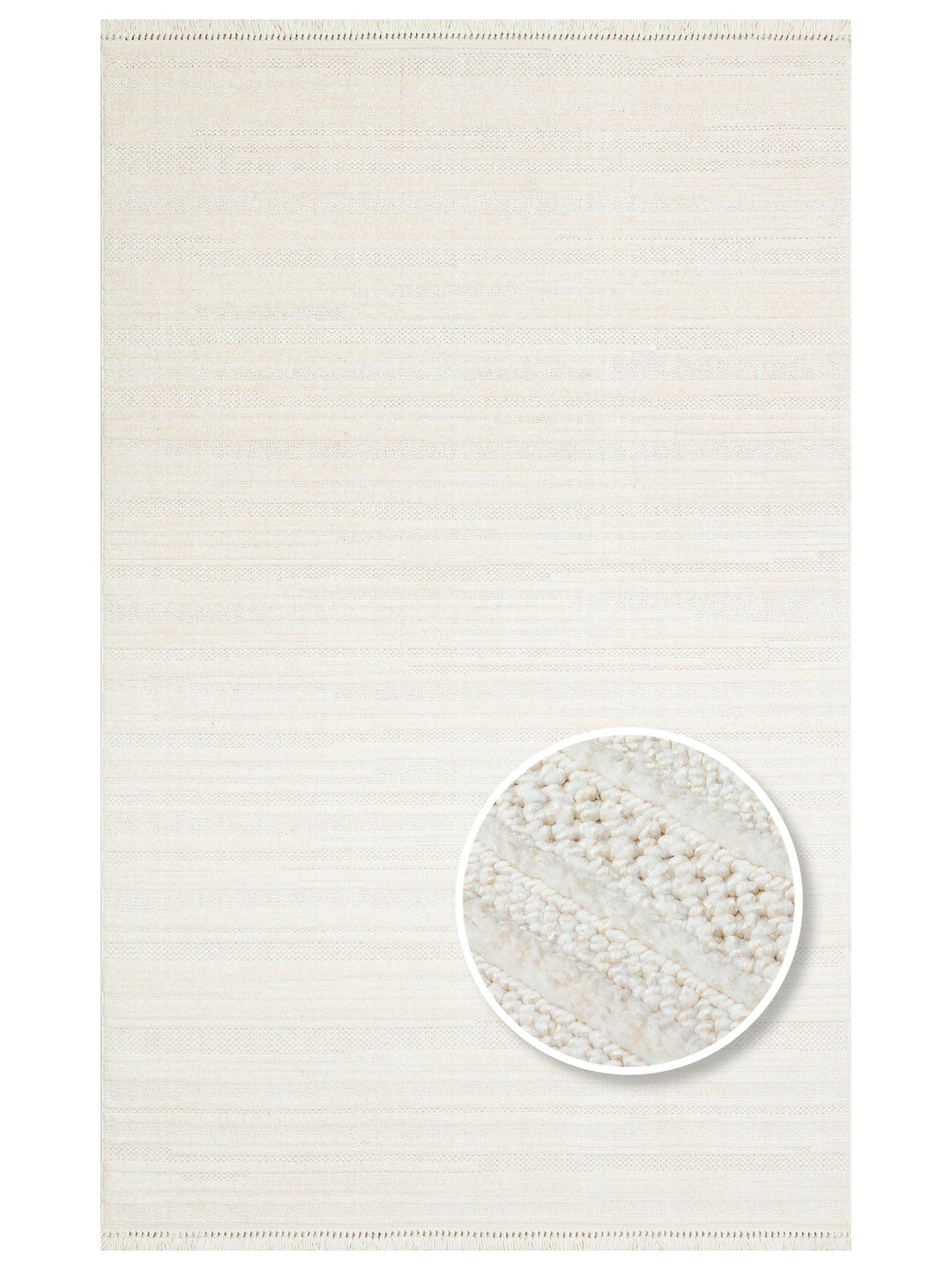 Style Hav Toz Vezmez Yumuşak Dokulu Oturma Odası Salon Koridor Antre Modern Halı 01 WHITE - Carpetdocia