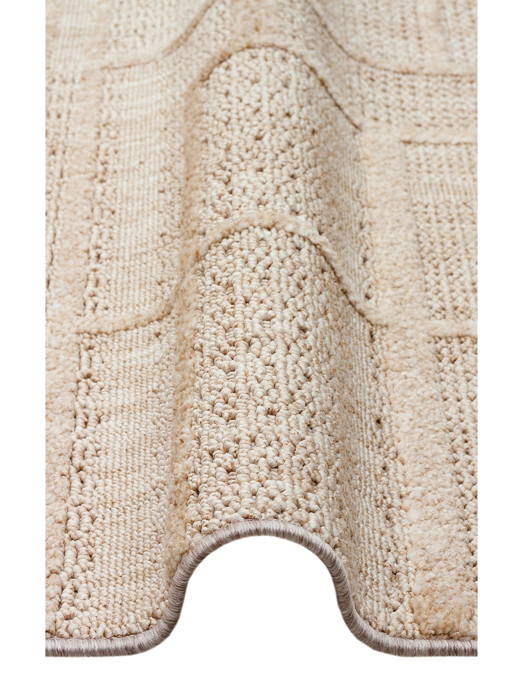 Style Hav Toz Vezmez Yumuşak Dokulu Oturma Odası Salon Koridor Antre Modern Halı 03 BEIGE - Carpetdocia
