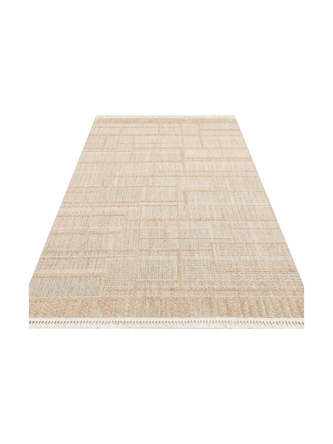 Style Hav Toz Vezmez Yumuşak Dokulu Oturma Odası Salon Koridor Antre Modern Halı 03 BEIGE - Carpetdocia