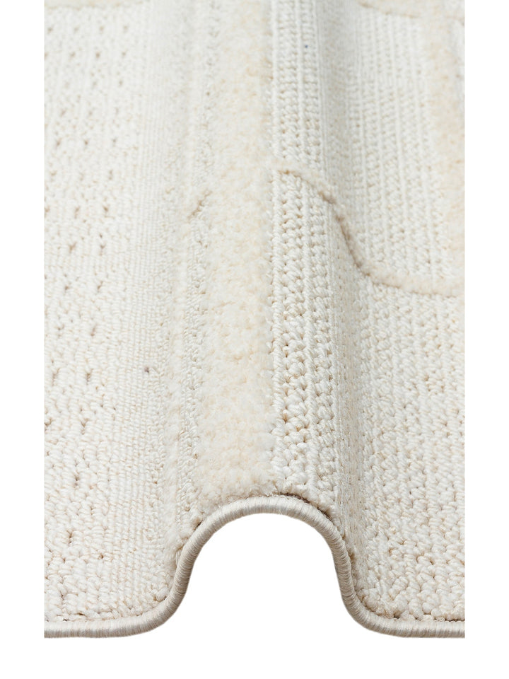 Style Hav Toz Vezmez Yumuşak Dokulu Oturma Odası Salon Koridor Antre Modern Halı 03 WHITE - Carpetdocia