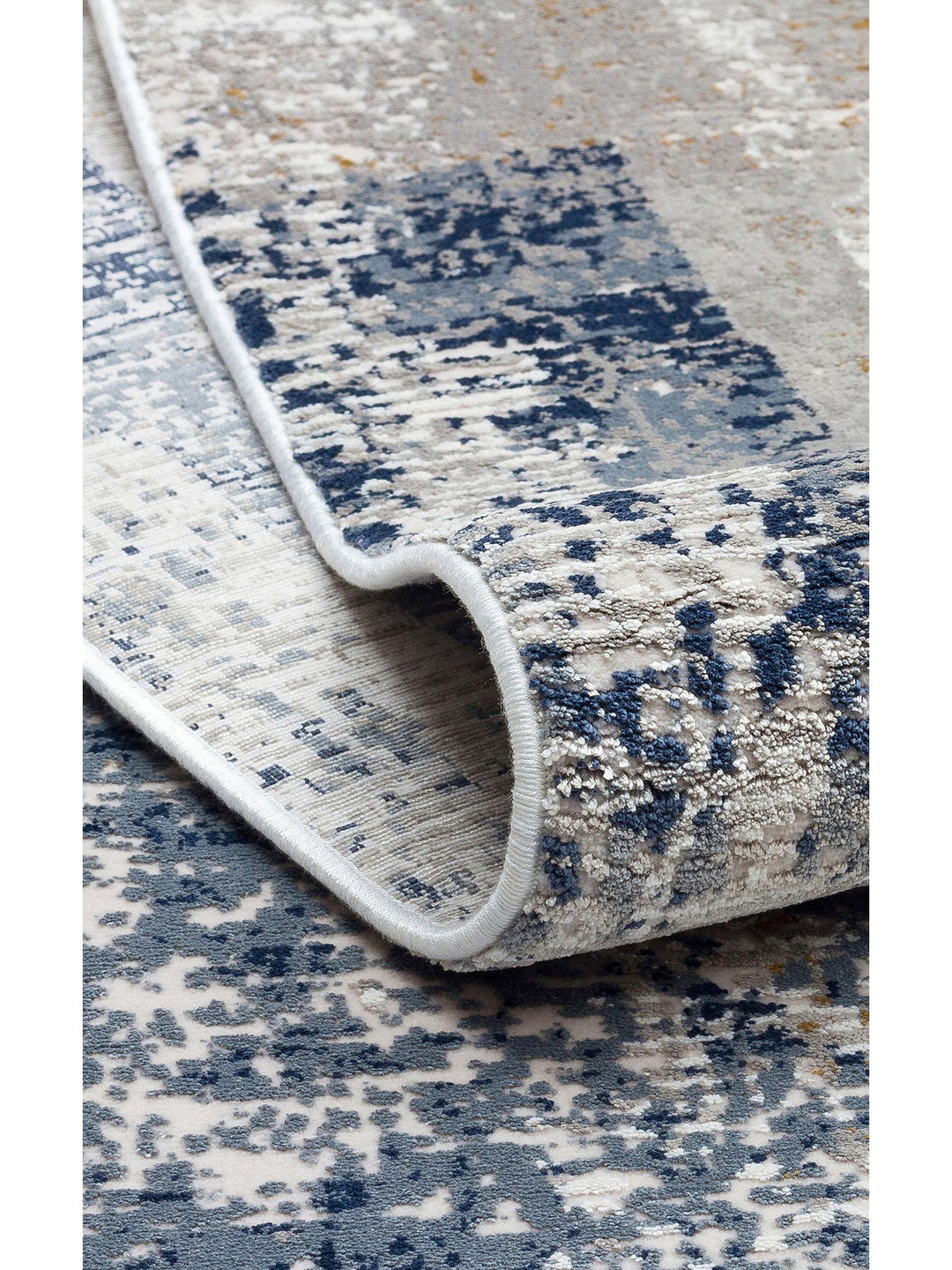 Tango Parlak Şık ve Modern Sıkı Dokuma Salon Halısı 01 CREAM GREY - Carpetdocia