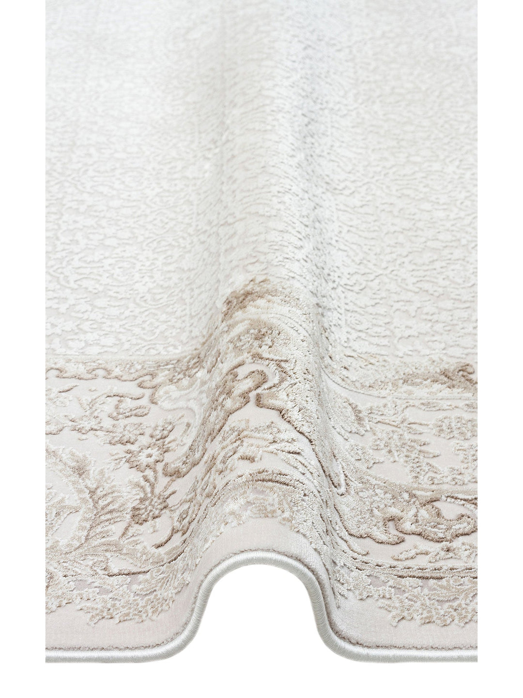 Tango Parlak Şık ve Modern Sıkı Dokuma Salon Halısı 03 CREAM BEIGE - Carpetdocia
