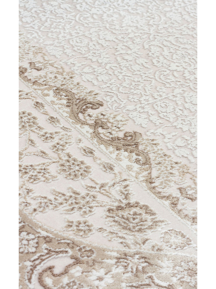 Tango Parlak Şık ve Modern Sıkı Dokuma Salon Halısı 03 CREAM BEIGE - Carpetdocia