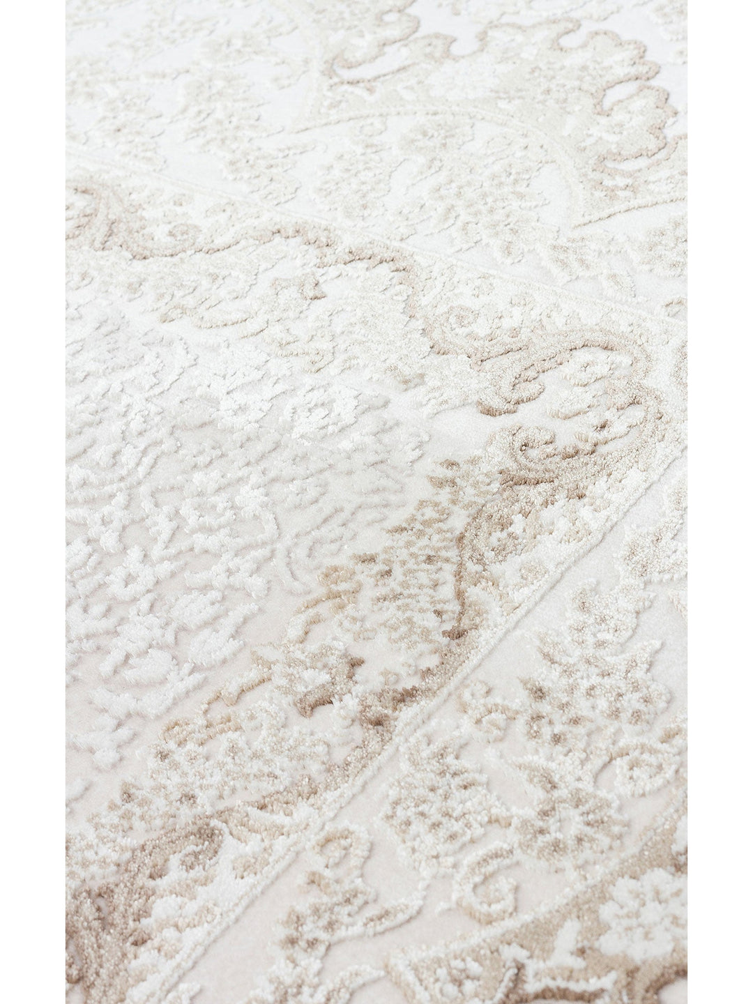 Tango Parlak Şık ve Modern Sıkı Dokuma Salon Halısı 03 CREAM BEIGE - Carpetdocia