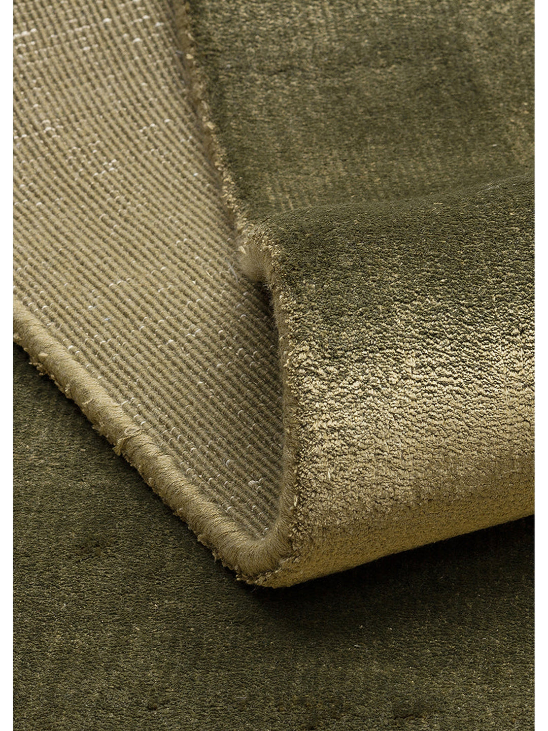 Victoria Serisi %100 Naturel Viskon El Dokuma Sade Modern Salon Oturma Odası Yatak Odası Halı GREEN - Carpetdocia