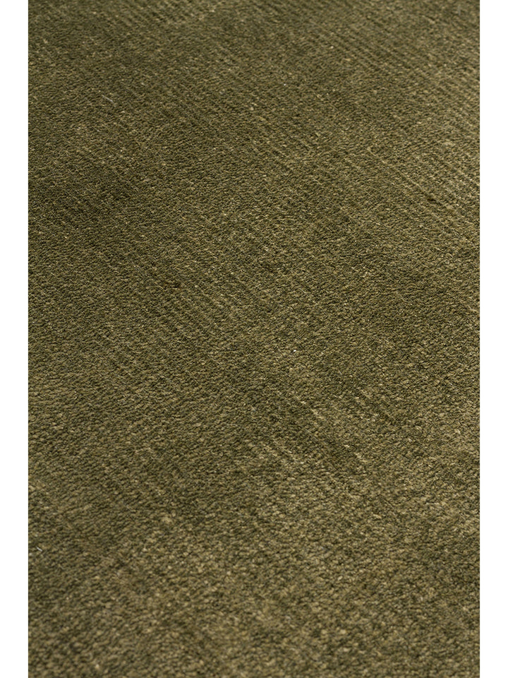 Victoria Serisi %100 Naturel Viskon El Dokuma Sade Modern Salon Oturma Odası Yatak Odası Halı GREEN - Carpetdocia