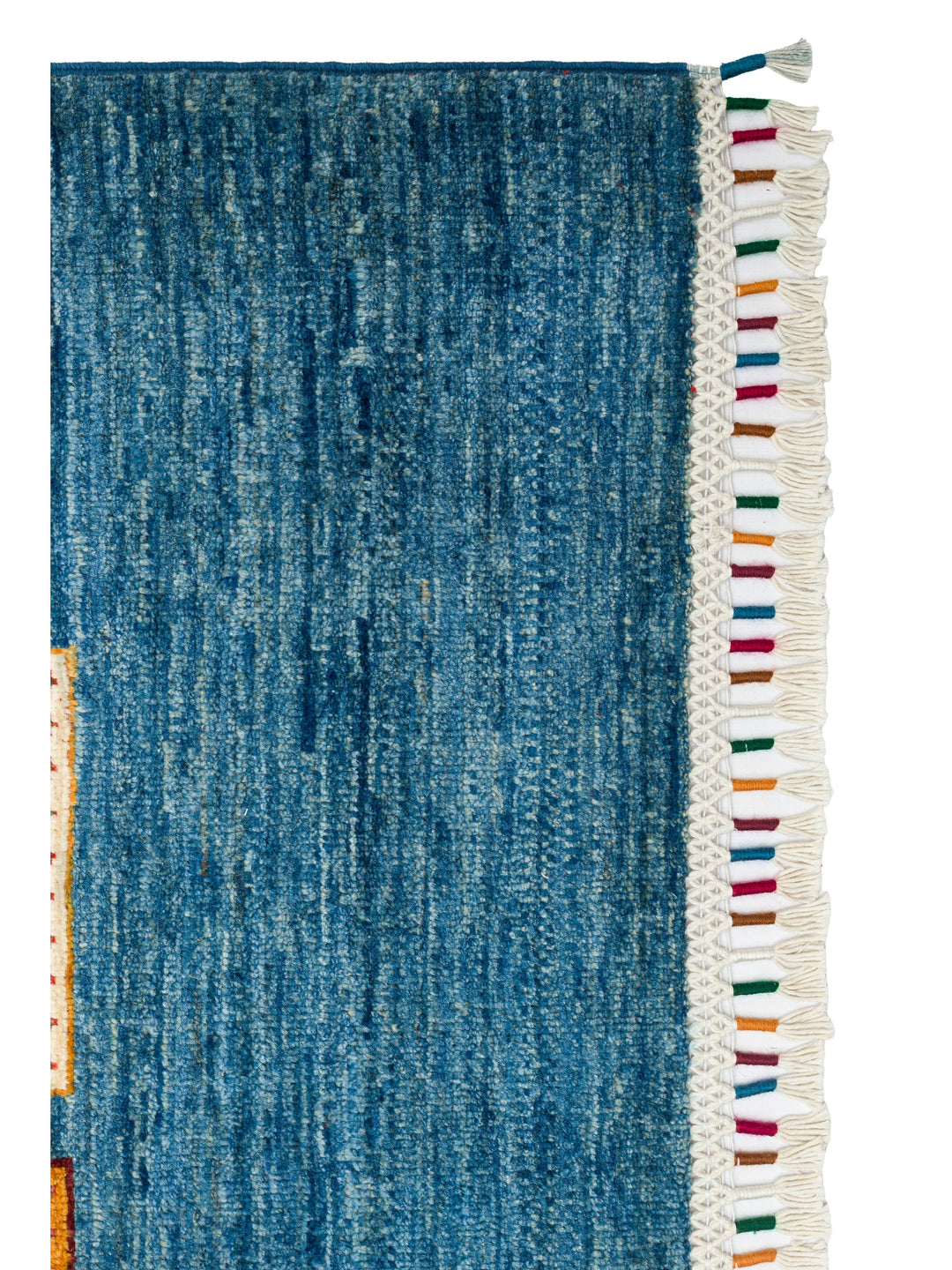 El dokuma Afgan lacivert halı 173x246 cm stüdyo çekimi