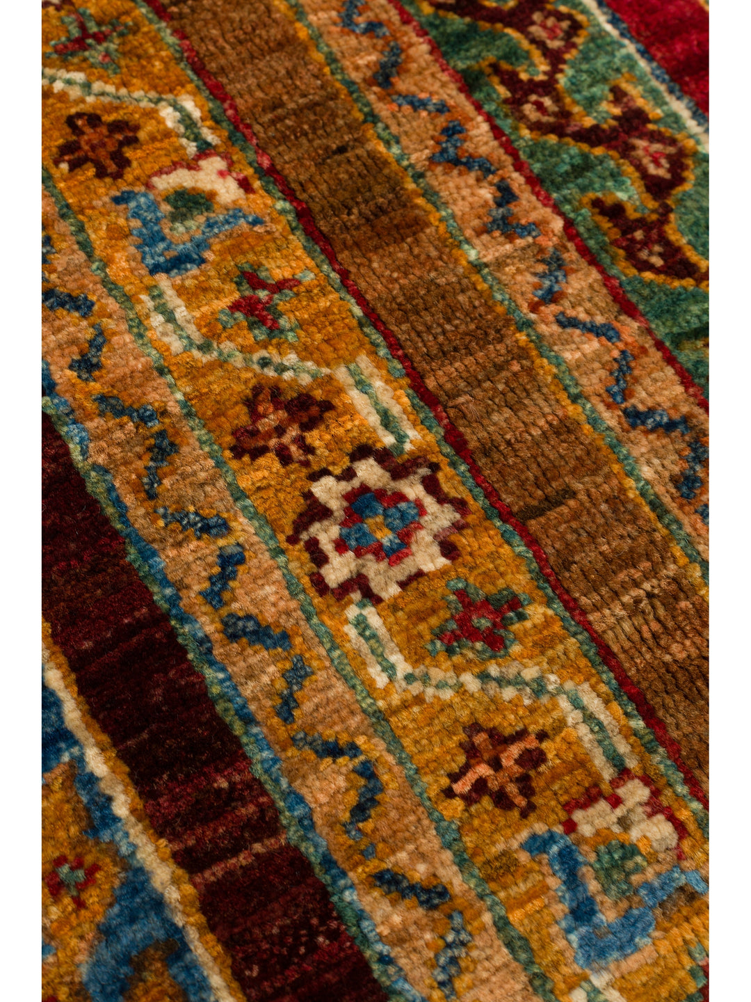 El dokuma Afgan halı kırmızı bitkisel desen 160x207 cm