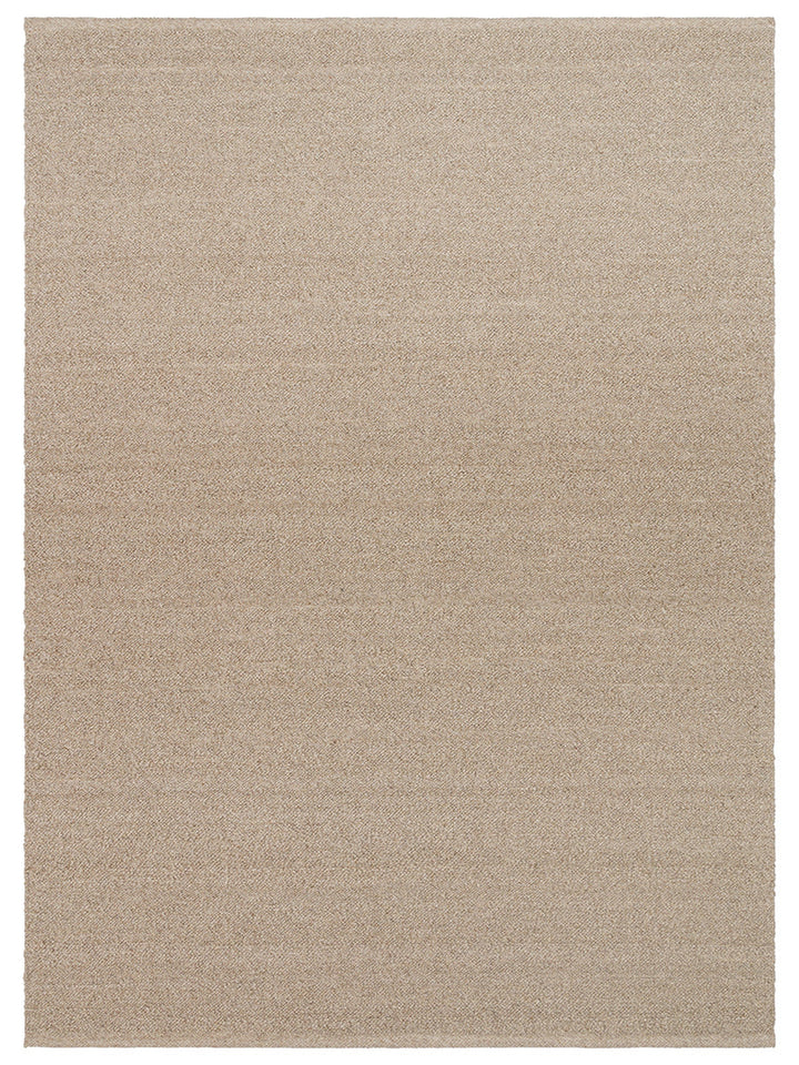 Tapis fait main en mélange de laine, polyester et coton de la série Agra BEIGE