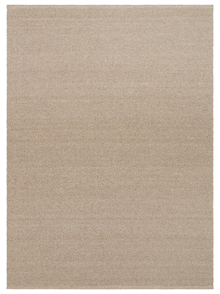 Tapis fait main en mélange de laine, polyester et coton de la série Agra BEIGE