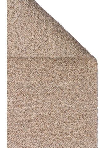 Tappeto tessuto a mano in misto lana, poliestere e cotone della serie Agra BEIGE