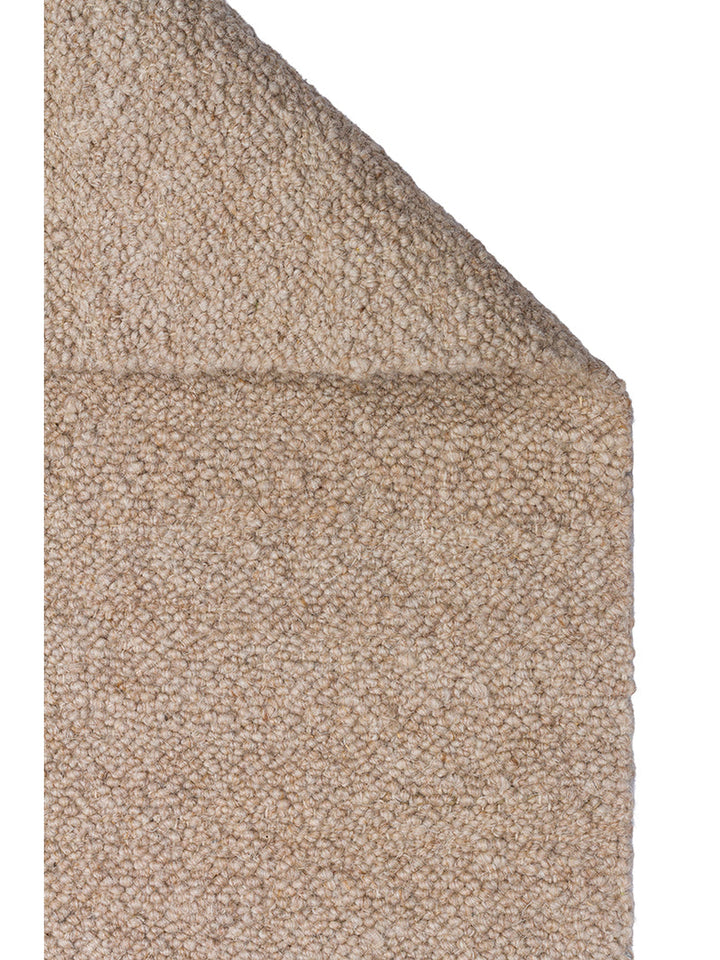 Tapis fait main en mélange de laine, polyester et coton de la série Agra BEIGE