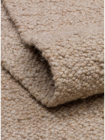 Tappeto tessuto a mano in misto lana, poliestere e cotone della serie Agra BEIGE