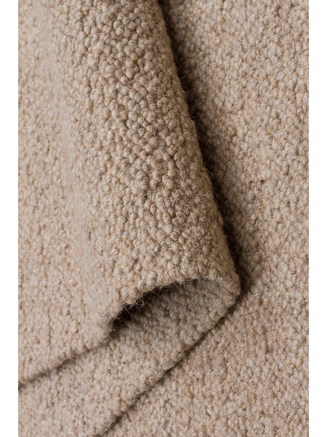 Tapis fait main en mélange de laine, polyester et coton de la série Agra BEIGE