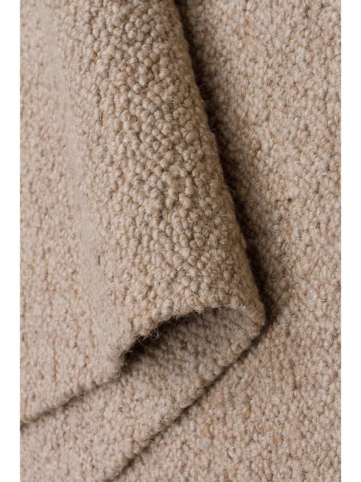 Tapis fait main en mélange de laine, polyester et coton de la série Agra BEIGE