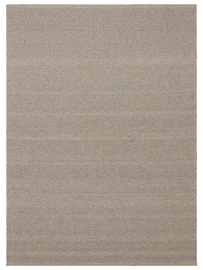Tapis fait main en mélange de laine, polyester et coton de la série Agra PIERRE FONCÉE