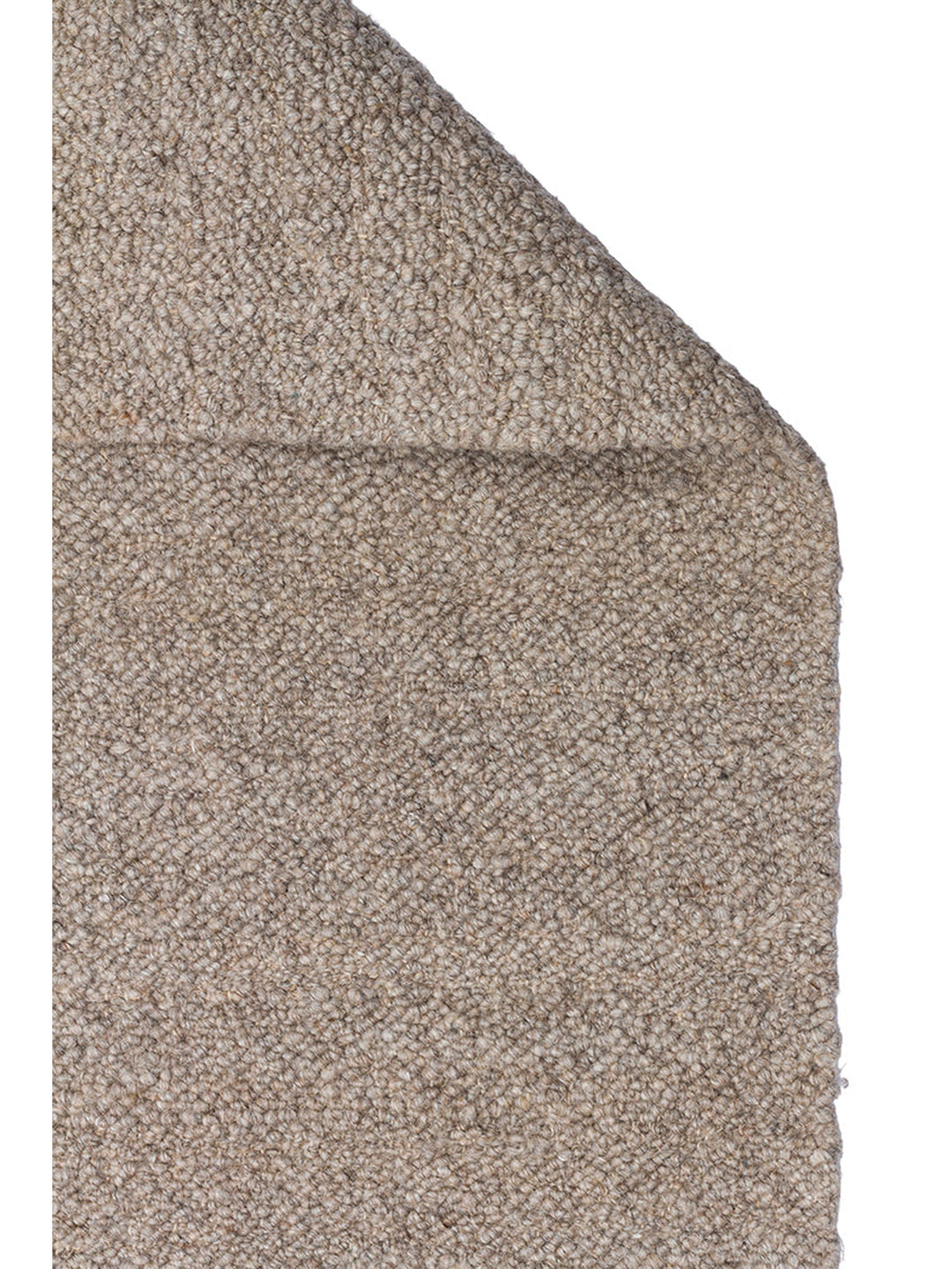 Tapis fait main en mélange de laine, polyester et coton de la série Agra PIERRE FONCÉE