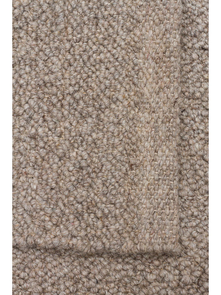 Tapis fait main en mélange de laine, polyester et coton de la série Agra PIERRE FONCÉE