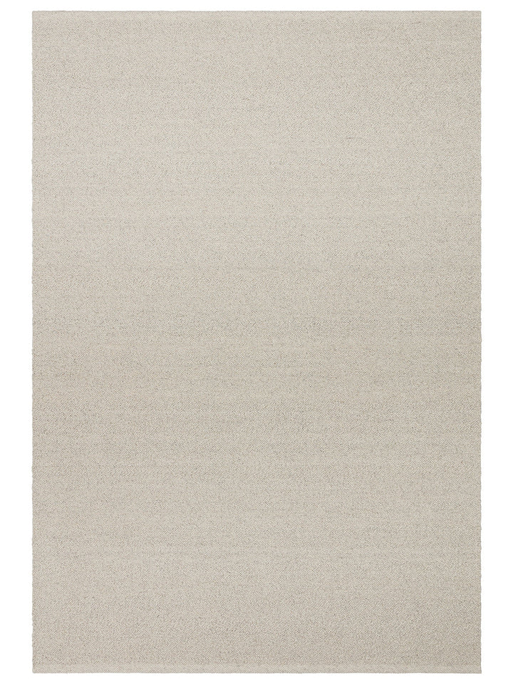Tapis fait main en mélange de laine, polyester et coton de la série Agra ARGENT
