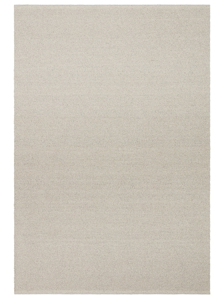 Tapis fait main en mélange de laine, polyester et coton de la série Agra ARGENT