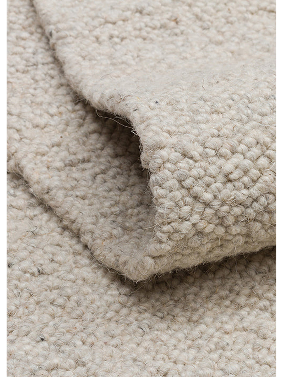 Tapis fait main en mélange de laine, polyester et coton de la série Agra ARGENT