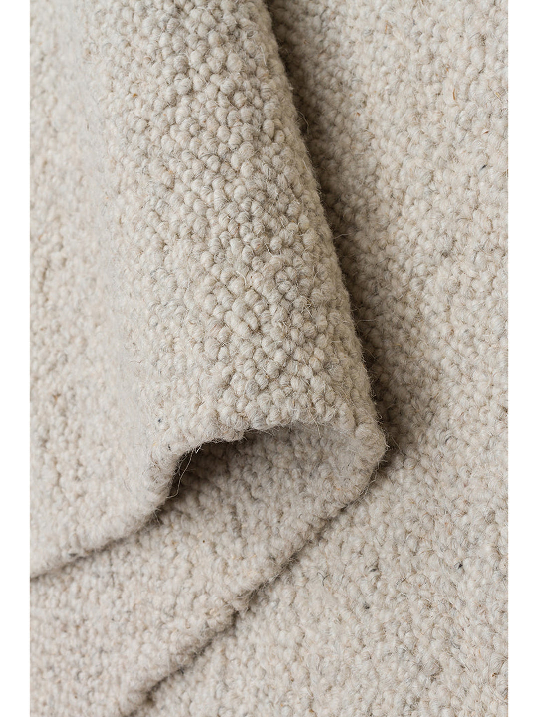Tapis fait main en mélange de laine, polyester et coton de la série Agra ARGENT