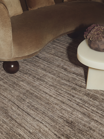 Amore Plus Series Viscose and Cotton Blend Handwoven Carpet BROWN XW