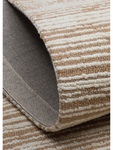 Tappeto tessuto a mano in misto lana e cotone della serie Barcelona BEIGE