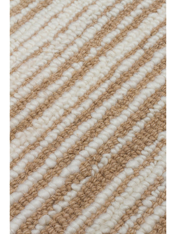 Tappeto tessuto a mano in misto lana e cotone della serie Barcelona BEIGE